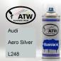 Preview: Audi, Aero Silver, L248: 400ml Sprühdose, von ATW Autoteile West.